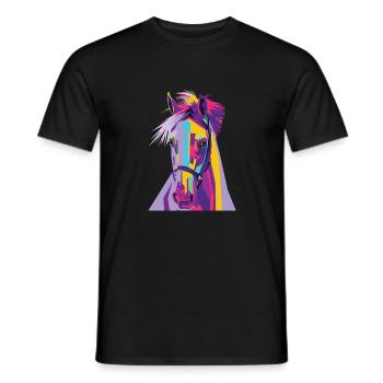 Horse Riding Rider Rider Gift Equestrian Sport - Men's T-Shirt - black - Front - AI Model Male 178 light (178cm)