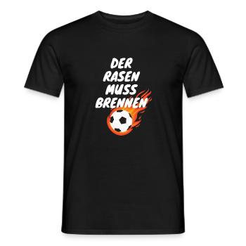Der Rasen muss brennen WM Tshirt Fußball - Männer T-Shirt - Schwarz - Vorne - AI Model Male 178 light (178cm)