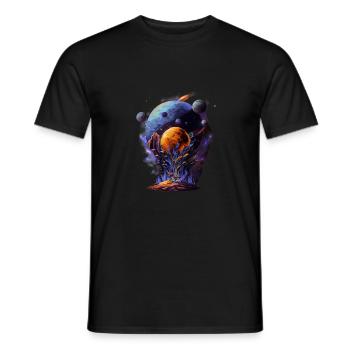 Space Alpha - Men's T-Shirt - black - Front - AI Model Male 178 light (178cm)