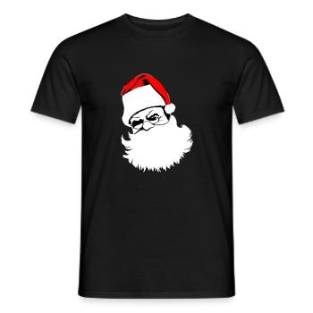Christmas Hat Santa Claus Christmas Vector - Men's T-Shirt - black - Front - AI Model Male 178 light (178cm)