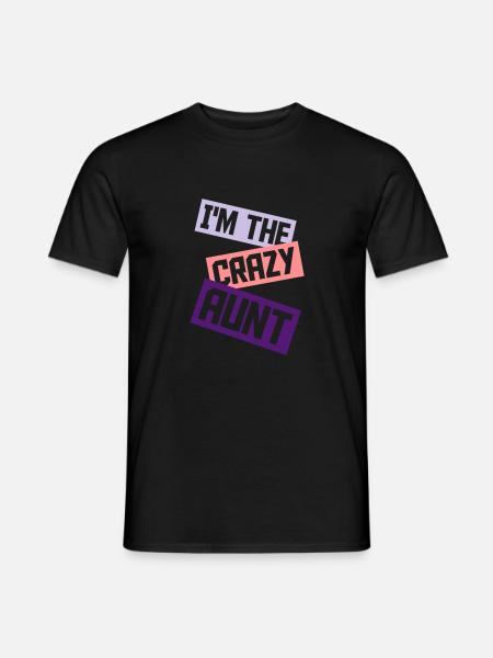 at The Crazy Aunt - Men's T-Shirt - black