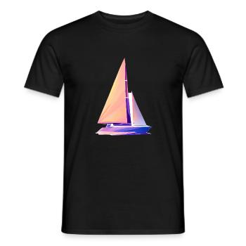 Sailing ship Sailboat Sailing Sailing Sailing Sailing - Men's T-Shirt - black - Front - AI Model Male 178 light (178cm)
