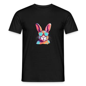 Greg der bebrillte Hase - Männer T-Shirt - Schwarz - Vorne - AI Model Male 178 light (178cm)