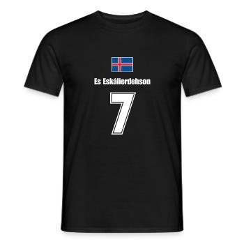 Island Trikot Nr.7 - Männer T-Shirt - Schwarz - Vorne - AI Model Male 178 light (178cm)