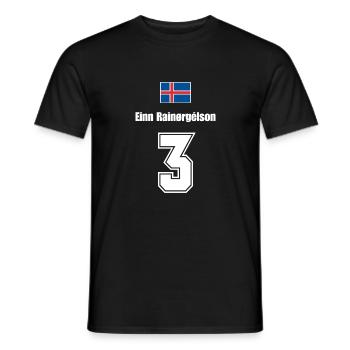 Island Trikot Nr.3 - Männer T-Shirt - Schwarz - Vorne - AI Model Male 178 light (178cm)