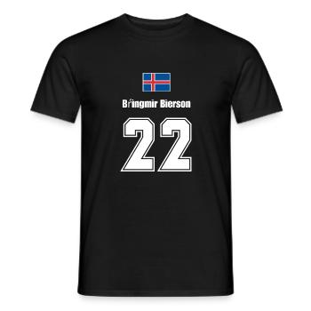 Island Trikot Nr.22 - Männer T-Shirt - Schwarz - Vorne - AI Model Male 178 light (178cm)