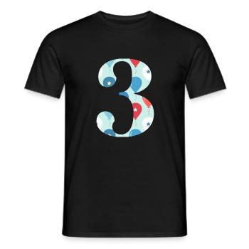 3rd anniversary balloon - Men's T-Shirt - black - Front - AI Model Male 178 light (178cm)