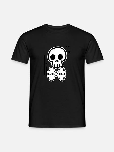 Comic Pirate Skull - Men's T-Shirt - black