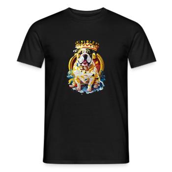 Royal Dog (Artwork Collection) - Men's T-Shirt - black - Front - AI Model Male 178 light (178cm)