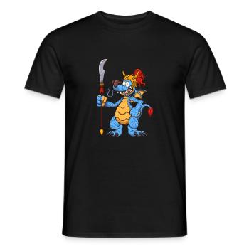 Guerrier dragon chinois - T-shirt homme - noir - Devant - AI Model Male 178 light (178cm)