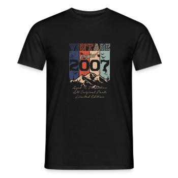 Legendary 2007 vintage - Men's T-Shirt - black - Front - AI Model Male 178 light (178cm)