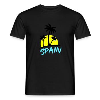 Espagne - T-shirt homme - noir - Devant - AI Model Male 178 light (178cm)