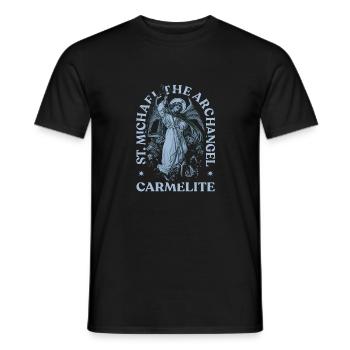 archange saint religion dieu ange foi michael - T-shirt homme - noir - Devant - AI Model Male 178 light (178cm)