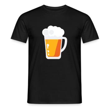 Beer Flask Mug Booze Bachelor Party 1 - Men's T-Shirt - black - Front - AI Model Male 178 light (178cm)