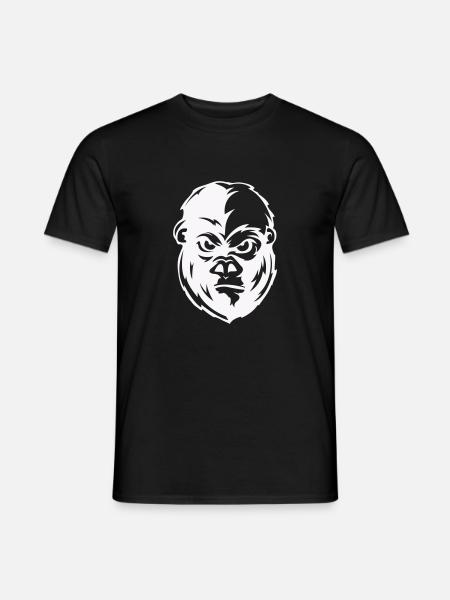 gorilla face tier - Männer T-Shirt - Schwarz