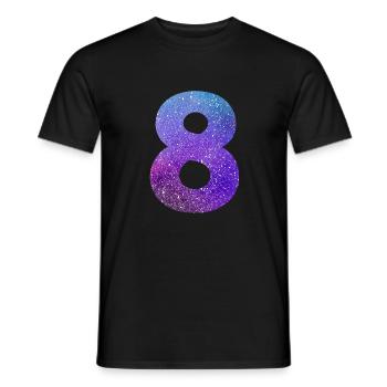 Number 8 galaxy - Men's T-Shirt - black - Front - AI Model Male 178 light (178cm)