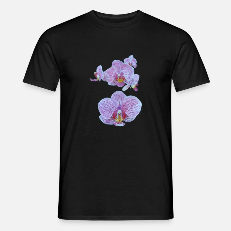 Orchideenblüten - Männer T-Shirt - Schwarz