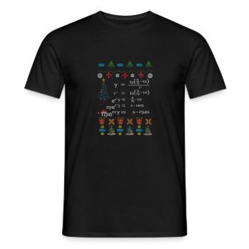 Mathematiker Geschenk Weihnachten Formel Nerd - Männer T-Shirt - Schwarz - Vorne - AI Model Male 178 light (178cm)