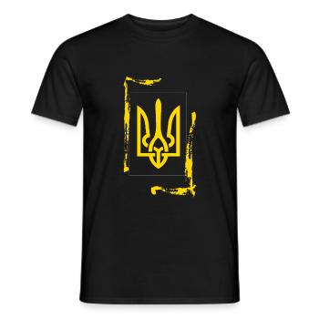 Ukraine - Men's T-Shirt - black - Front - AI Model Male 178 light (178cm)