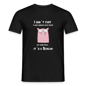 Je ne pète pas - T-shirt homme - noir - Devant - AI Model Male 178 light (178cm)