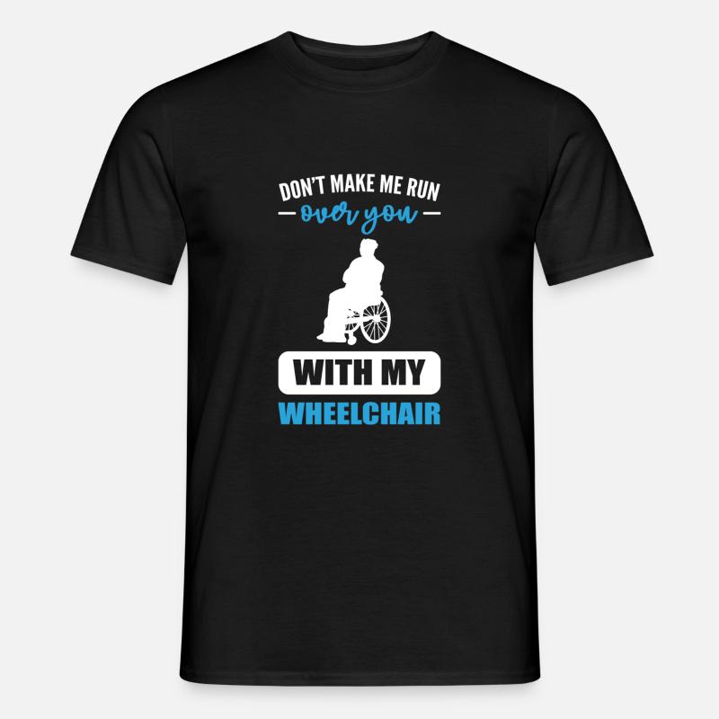 Rollstuhl - Männer T-Shirt - Schwarz