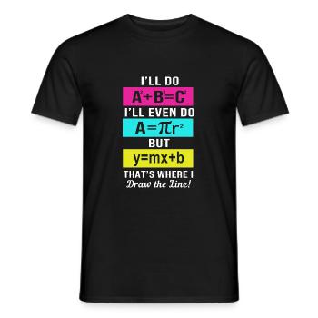 Mathematics - Men's T-Shirt - black - Front - AI Model Male 178 light (178cm)