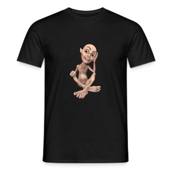 Dwarf, gnome, goblin, mythical creature, fairy tale - Men's T-Shirt - black - Front - AI Model Male 178 light (178cm)