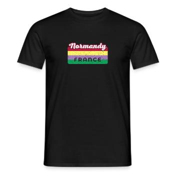 Tourist Frankreich Normandie Normannisch Sprache - Männer T-Shirt - Schwarz - Vorne - AI Model Male 178 light (178cm)