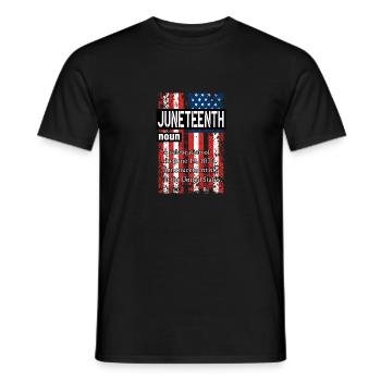 Juneteenth Black History Day Pride Gift - Men's T-Shirt - black - Front - AI Model Male 178 light (178cm)
