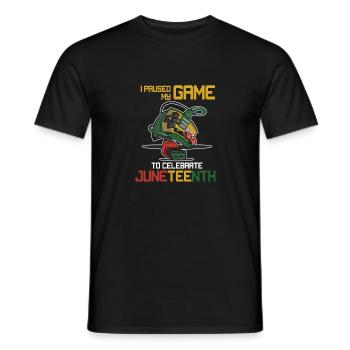 Juneteenth Black History Day Pride Gift - Men's T-Shirt - black - Front - AI Model Male 178 light (178cm)