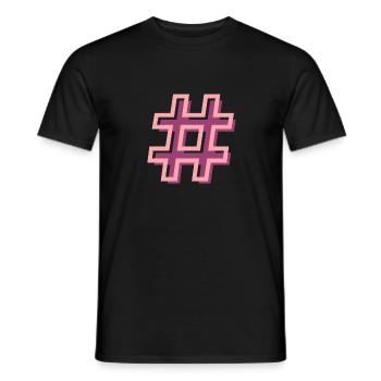 Hashtag - Männer T-Shirt - Schwarz - Vorne - AI Model Male 178 light (178cm)