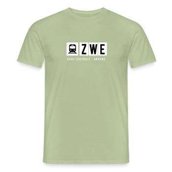 ANTWERP CENTRAL STATION - Men's T-Shirt - sage - Front - AI Model Male 178 light (178cm)