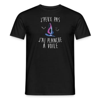 J'peux pas j'ai planche à voile - T-shirt homme - noir - Devant - AI Model Male 178 light (178cm)
