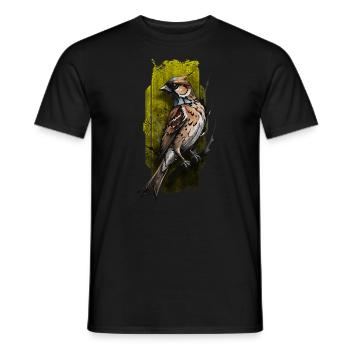 Majestätischer Kardinalvogel sitzt auf einem Ast - Männer T-Shirt - Schwarz - Vorne - AI Model Male 178 light (178cm)