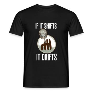 Drift Mit Schaltgetriebe Autoliebhaber Humor - Männer T-Shirt - Schwarz - Vorne - AI Model Male 178 light (178cm)