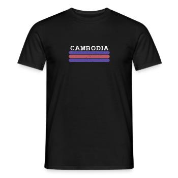 Cambodge Drapeau Asie Tradition Vacances - T-shirt homme - noir - Devant - AI Model Male 178 light (178cm)