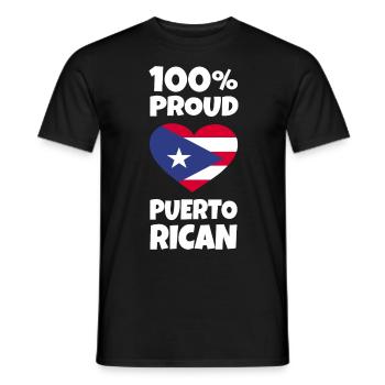 | du drapeau de Porto Rico Idées cadeaux portoricaines - T-shirt homme - noir - Devant - AI Model Male 178 light (178cm)