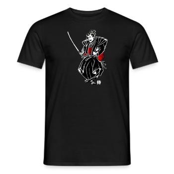 Samurai - Männer T-Shirt - Schwarz - Vorne - AI Model Male 178 light (178cm)