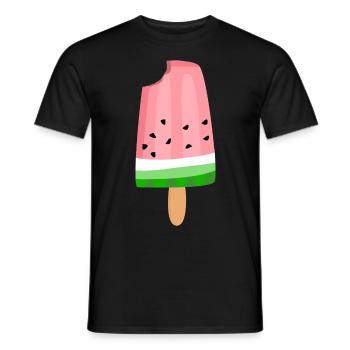 Melon ice cream | Popsicles - Men's T-Shirt - black - Front - AI Model Male 178 light (178cm)