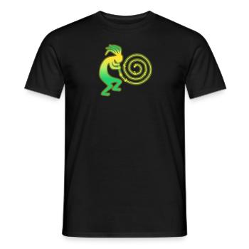 kokopelli Spiral - Men's T-Shirt - black - Front - AI Model Male 178 light (178cm)