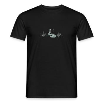 Curling Cardiogram Stock Shooter Winter Sports - Men's T-Shirt - black - Front - AI Model Male 178 light (178cm)