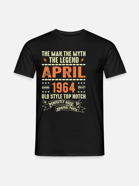 april 1964, APRIL 1964 - Männer T-Shirt - Schwarz