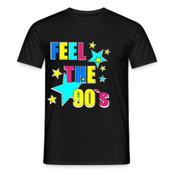 Ressentez les années 90 - T-shirt homme - noir - Devant - AI Model Male 178 light (178cm)