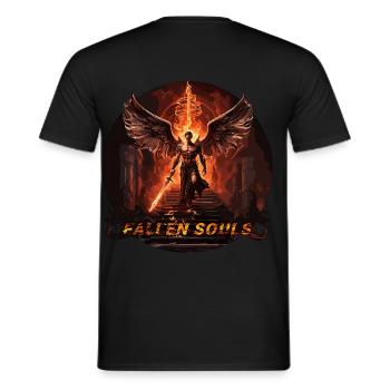 Angel - Men's T-Shirt - black - Back - AI Model Male 178 light (178cm)
