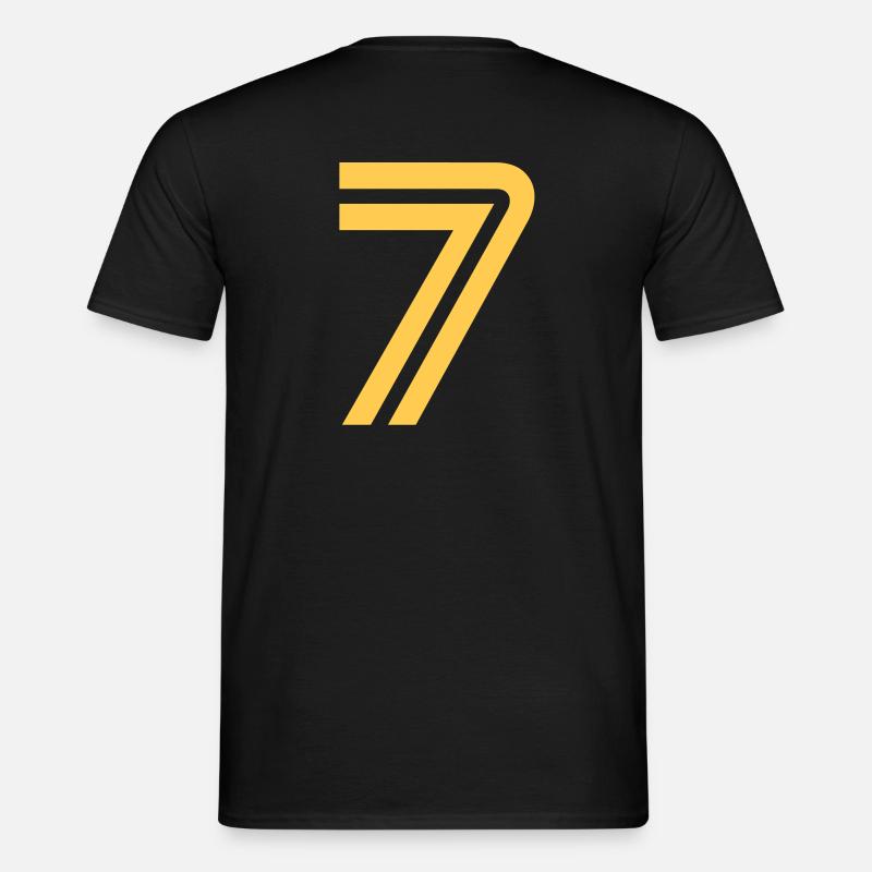 Rückennummer 7 - Männer T-Shirt - Schwarz