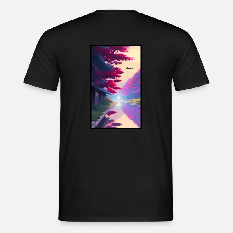 Silent River - Männer T-Shirt - Schwarz