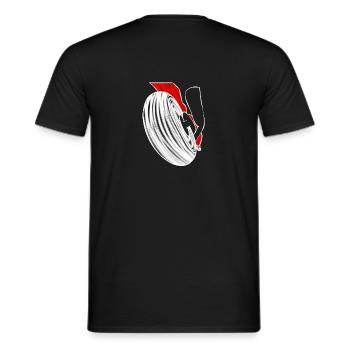 Motorcycle rear tyres - Men's T-Shirt - black - Back - AI Model Male 178 light (178cm)