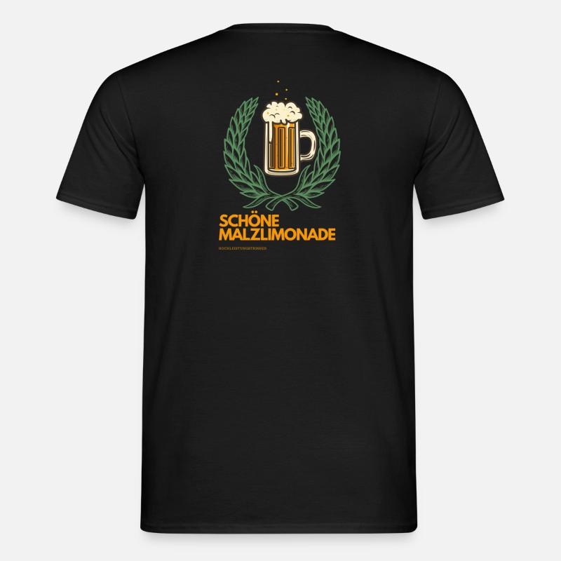 Lustiger Bier Spruch Design - Männer T-Shirt - Schwarz