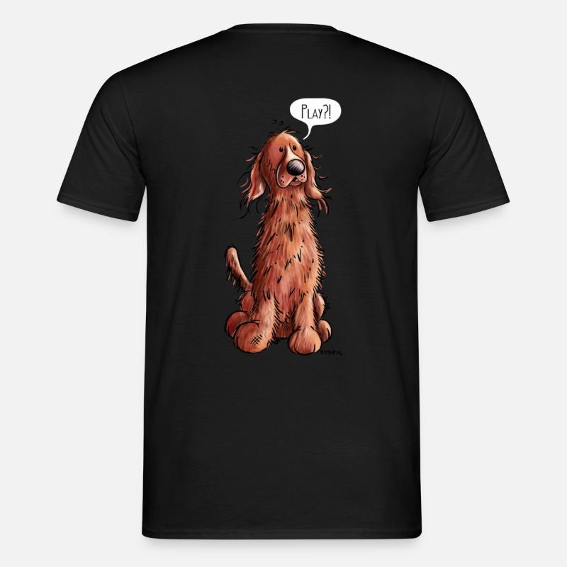 Irish Setter Play - Männer T-Shirt - Schwarz
