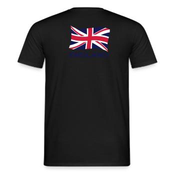 drapeau anglais 2 - T-shirt homme - noir - Dos - AI Model Male 178 light (178cm)
